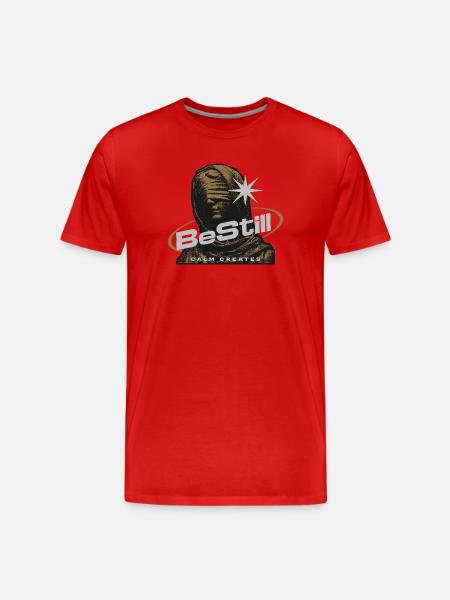 Statue méditative BeResting Art - T-shirt bio Premium Homme - rouge