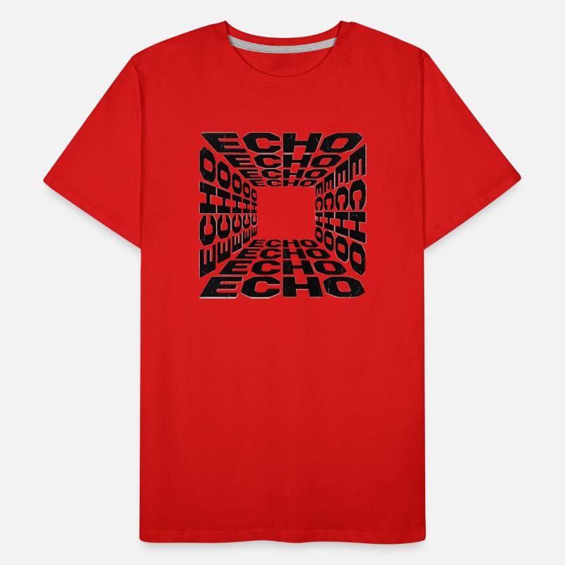 Tunnel Echoes Typographic Pattern Men's Premium Organic T-Shirt