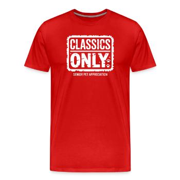 Nur Klassiker Senior Pet Pride - Männer Premium Bio T-Shirt - Rot - Vorne - Damien (186cm)