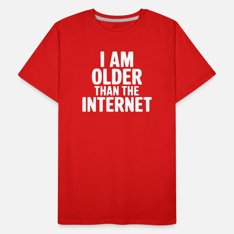 Ich bin älter als das Internet Männer Premium Bio T-Shirt