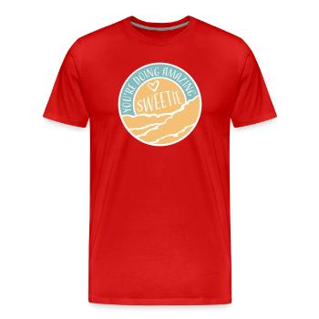 You're Doing Amazing Sweetie Funny Encouraging - Men's Premium Organic T-Shirt - red - Front - Damien (186cm)