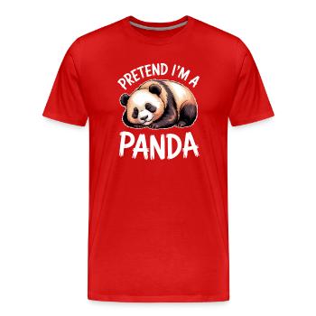 Panda Sprüche Panda Lustiges Panda Geschenk - Männer Premium Bio T-Shirt - Rot - Vorne - Damien (186cm)