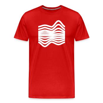 Waves Pattern - Men's Premium Organic T-Shirt - red - Front - Damien (186cm)