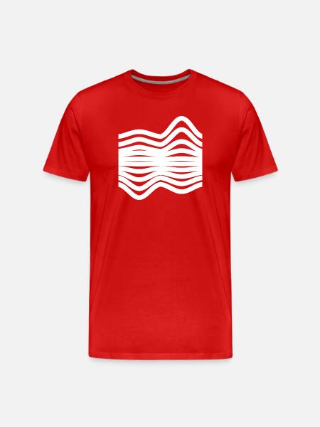 Waves Pattern - Men's Premium Organic T-Shirt - red