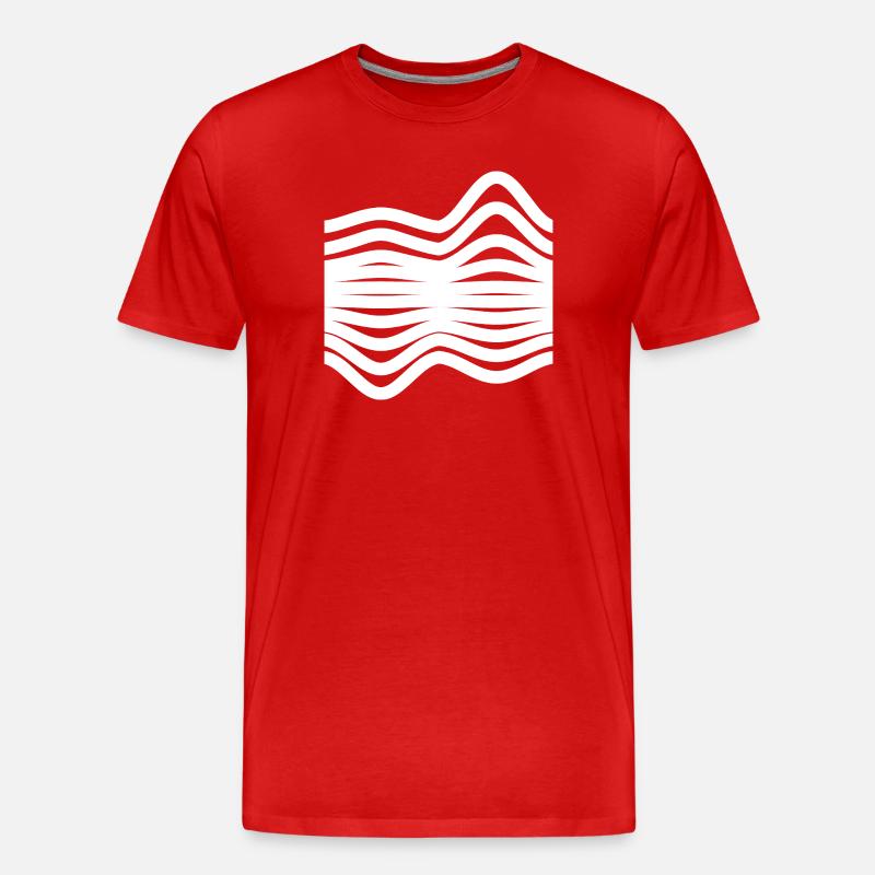 Waves Pattern - Men's Premium Organic T-Shirt - red