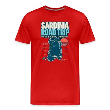 Road Trip Geschenke Sardinien Island Loop-Abenteuer - Männer Premium Bio T-Shirt - Rot - Vorne - Damien (186cm)