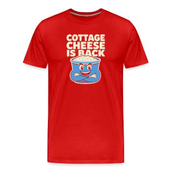 Cadeau de collation riche en protéines pour les amateurs de gastronomie - T-shirt bio Premium Homme - rouge - Devant - Damien (186cm)