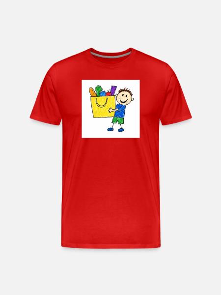 Kinder können bereits selbst einkaufen - Männer Premium Bio T-Shirt - Rot