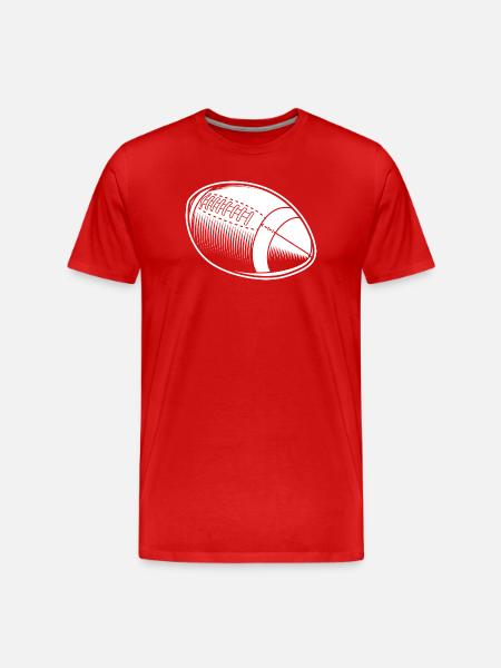 American Football Ball - Men's Premium Organic T-Shirt - red
