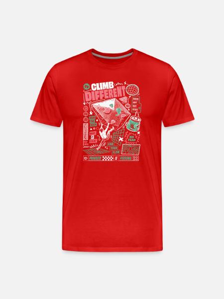 Boulder More Climbing Motivation - Men's Premium Organic T-Shirt - red