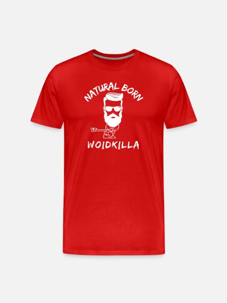 Natural Born Woidkilla / Lumberjack - Men's Premium Organic T-Shirt - red