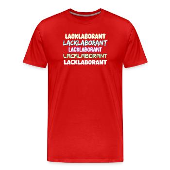 Beruf Lacklaborant - Männer Premium Bio T-Shirt - Rot - Vorne - Damien (186cm)