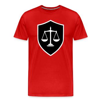 Law Lawyer Libra Lawyer Court Law - Men's Premium Organic T-Shirt - red - Front - Damien (186cm)