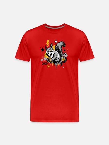 Graffiti de graffiti de fous - T-shirt bio Premium Homme - rouge