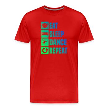 Geschenkidee für einen Breakdancer mit Streetdance - Männer Premium Bio T-Shirt - Rot - Vorne - Damien (186cm)