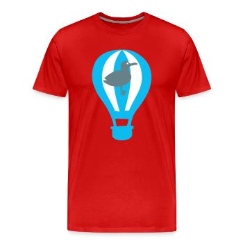 Montgolfière Mouette Mouette Maritime dans Sky Kids - T-shirt bio Premium Homme - rouge - Devant - Damien (186cm)
