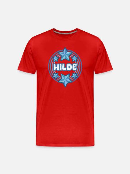 Vorname Hilde - Männer Premium Bio T-Shirt - Rot