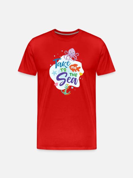 Emmène-moi à la mer - T-shirt bio Premium Homme - rouge