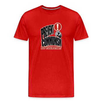 Appel anticommuniste - T-shirt bio Premium Homme - rouge - Devant - Damien (186cm)