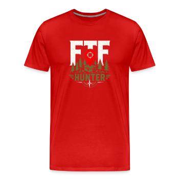 FTF Hunter GPS Treasure Hunting Design - Men's Premium Organic T-Shirt - red - Front - Damien (186cm)