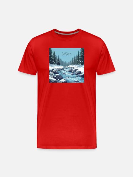 Cold_River - Men's Premium Organic T-Shirt - red