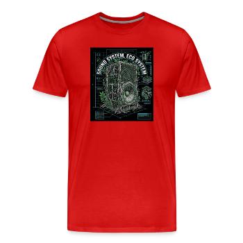 Plant Sound System - Men's Premium Organic T-Shirt - red - Front - Damien (186cm)