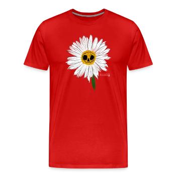 Pâquerette - T-shirt bio Premium Homme - rouge - Devant - Damien (186cm)