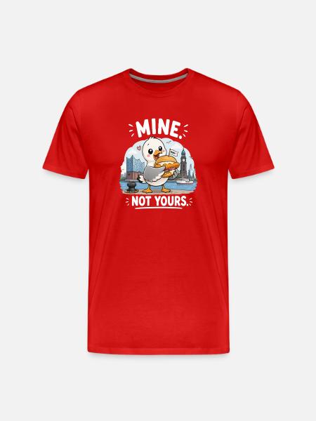 Mine Not Yours Möwe - Männer Premium Bio T-Shirt - Rot