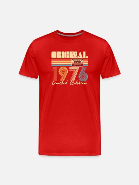 50th birthday, 50 years - Men's Premium Organic T-Shirt - red