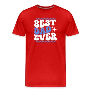 Meilleur cadeau de fête des pères papa papa - T-shirt bio Premium Homme - rouge - Devant - Damien (186cm)