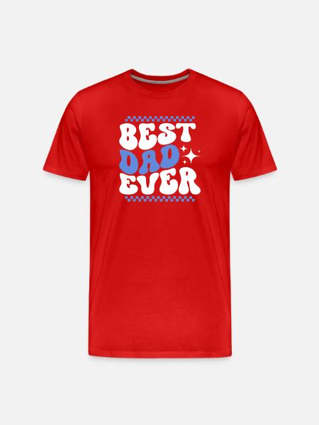 Best Dad Dad Father's Day Gift - Men's Premium Organic T-Shirt - red