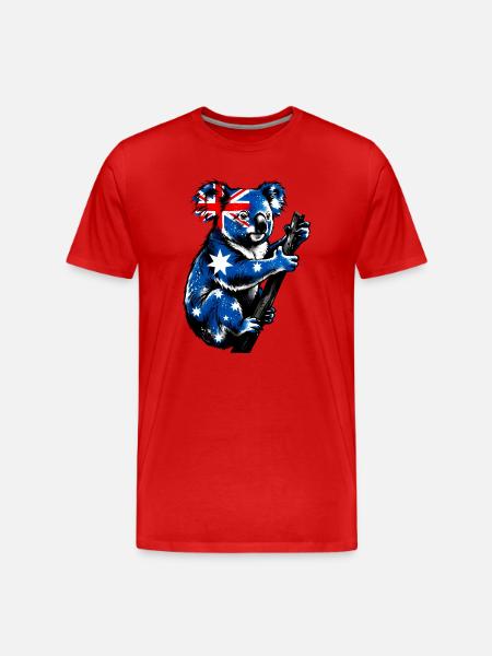 Koala Australia Australian - Men's Premium Organic T-Shirt - red