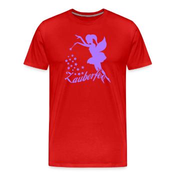 Zauberfee Sternenzauber - Männer Premium Bio T-Shirt - Rot - Vorne - Damien (186cm)