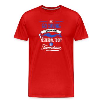Scuba Diving 3 Days A Week Funny - Men's Premium Organic T-Shirt - red - Front - Damien (186cm)