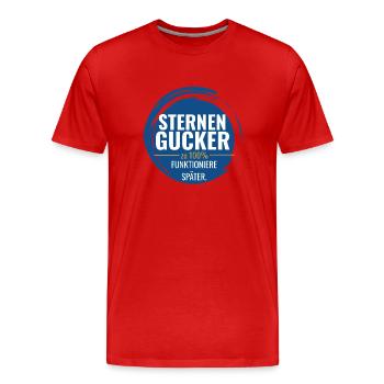 Systemstart läuft - Männer Premium Bio T-Shirt - Rot - Vorne - Damien (186cm)