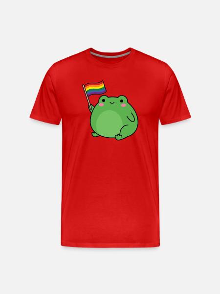 Pride Month LGBTQ - LGBT Frog - Men's Premium Organic T-Shirt - red