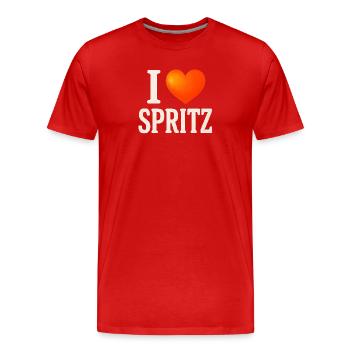 I Love Spritz Party  - Männer Premium Bio T-Shirt - Rot - Vorne - Damien (186cm)