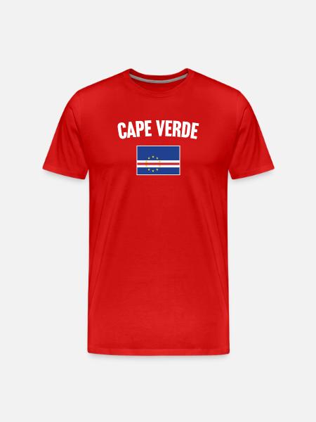 Cape Verde Flag - Men's Premium Organic T-Shirt - red