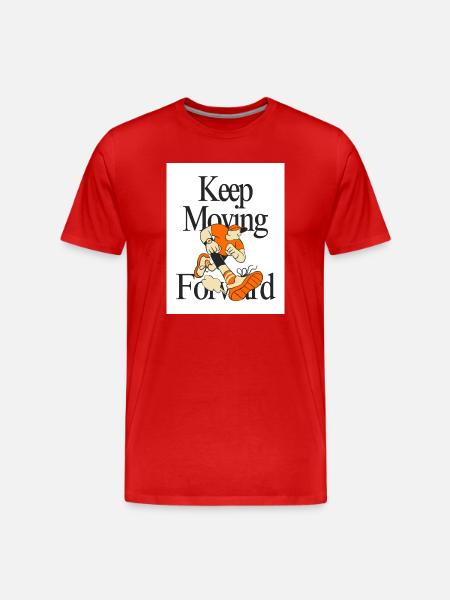 Running Theme Keep Moving Forward - Men's Premium Organic T-Shirt - red