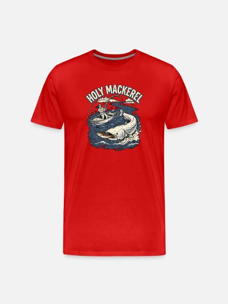 Catfish Fishing - Men's Premium Organic T-Shirt - red