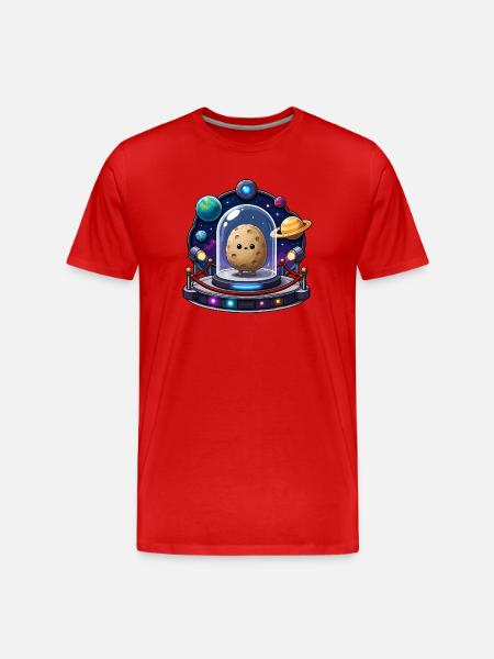 Migoïde câlin dans l’espace - T-shirt bio Premium Homme - rouge