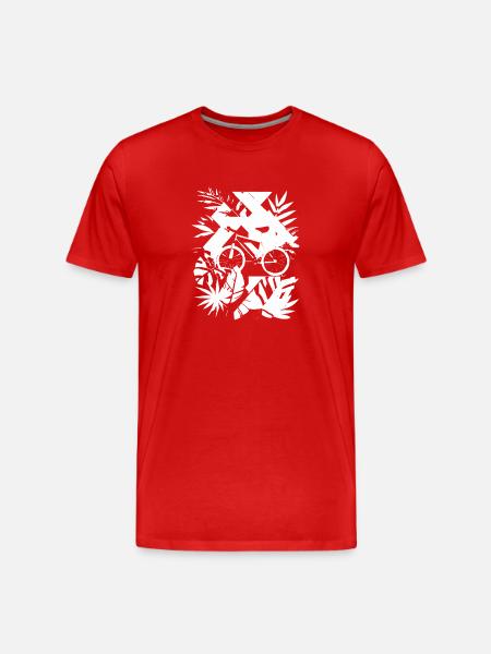 Mountain Bike Graphics - Men's Premium Organic T-Shirt - red