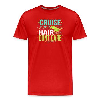 Cruising Granny, Grandma On Deck, - Men's Premium Organic T-Shirt - red - Front - Damien (186cm)