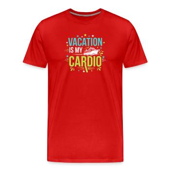 Cruising Granny, Grandma On Deck, - Men's Premium Organic T-Shirt - red - Front - Damien (186cm)
