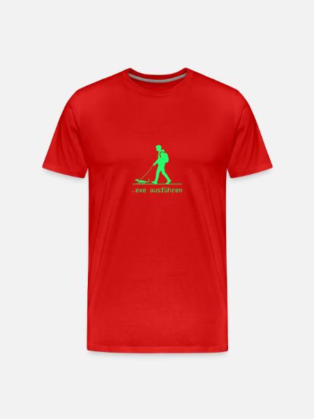 Exe Echse ausführen Admin Sysadmin Geschenk - Männer Premium Bio T-Shirt - Rot