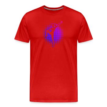 Cadeau de fitness collectif pour un entraîneur d’aérobic - T-shirt bio Premium Homme - rouge - Devant - Damien (186cm)