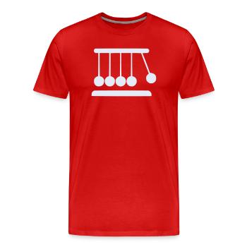 Pendel-Kinetik Minimalismus - Männer Premium Bio T-Shirt - Rot - Vorne - Damien (186cm)