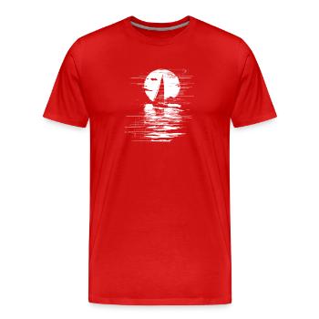 Croquis de navigation - T-shirt bio Premium Homme - rouge - Devant - Damien (186cm)