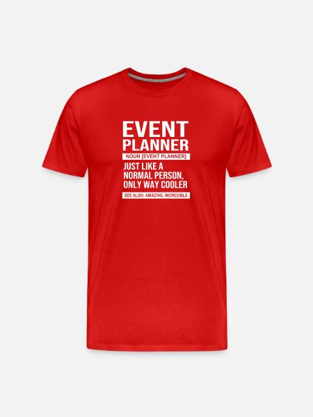 Event Planner - Men's Premium Organic T-Shirt - red