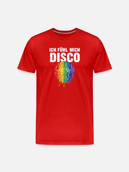 Ich fühl mich Disco - Männer Premium Bio T-Shirt - Rot